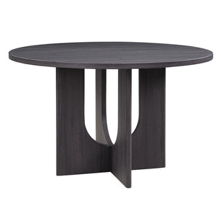Round Dining Set With 4 Upholstered Dining Chairs