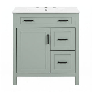 Bathroom Vanity With Sink, 2 Soft Close Drawers, 1 Soft Close Door, Adjustable Shelf