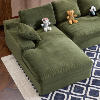 Compressed Sofa With 3 Back Cushions, 2 Throw Pillows