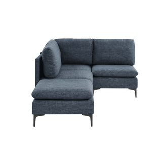 Upholstered Modular Sectional With Tall Legs, Medium Firm Seat