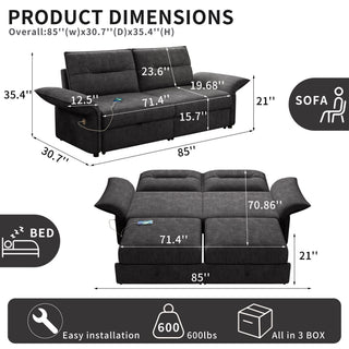 Sofa Bed With Convertible Design, Living Room Furniture
