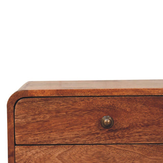 Curved Wall Mounted Bedside Nightstand