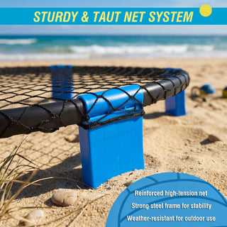 Outdoor Roundnet Game Set With 2 Balls, Sturdy Net And Carry Bag