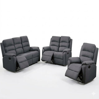 Modern Living Room Set With Manual Recliner