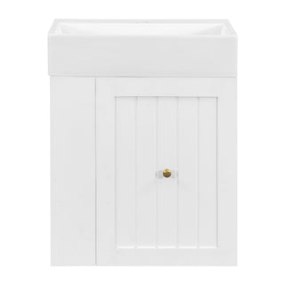 Modern Bathroom Vanity With Sink, Storage Cabinet, Drawer & Side Shelf