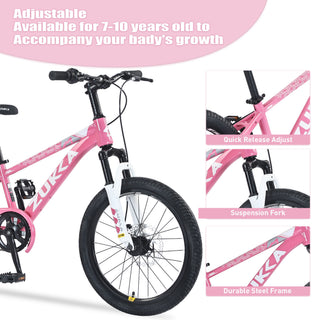 Zukka - 20" Mountain Bike With Adjustable Saddle And Suspension Fork