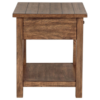 Castleton - 1 Drawer Wood End Table With Shelf