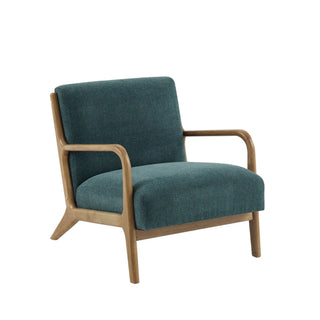 Mid-Century Style Lounge Chair With Upholstered Seat