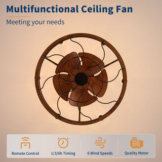 Modern Farmhouse Ceiling Fan, Adjustable Hanging