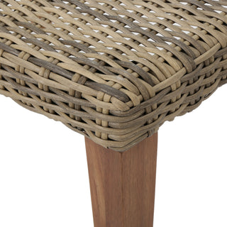 Outdoor Rattan Wicker Ottomans - Gray