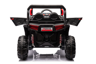 12V7A*1 30W*4 Four-Wheel Drive Seat One Button Start, Forward And Backward, High And Low Speed, Music, Front Light, Power Display, Two Doors Can Open, 2.4G R / C, Seat Belt Four Wheel Absorber