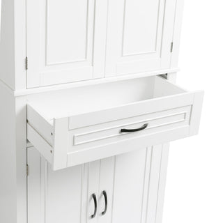 Bathroom Storage Cabinet With Doors And Drawer, Adjustable Shelf