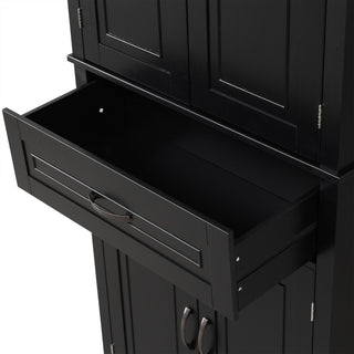 Bathroom Storage Cabinet With Doors And Drawer, Adjustable Shelf