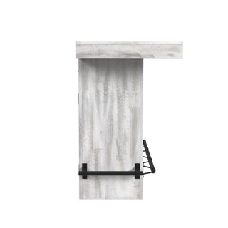 Rogen Rustic - Bar Table With Ice Tray, USB And Power - Rustic White