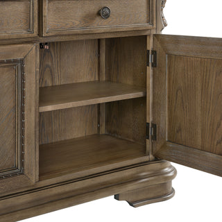 Madison Park - Server & Hutch With Led - Walnut