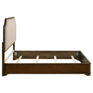 Leonide - Panel Bed With Upholstered Headboard