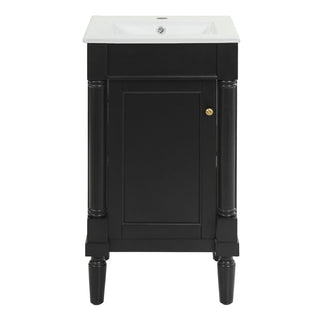 French Style Bathroom Cabinet With Sink, Adjustable Shelf