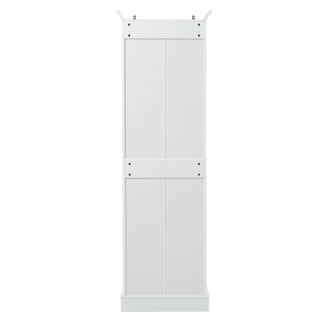 Bathroom Vanity With 2 Damping Hinge Doors, 3 Drawers, Adjustable Shelves - White