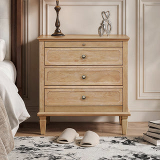 3 Drawer Nightstand With Charging Station, Bedside Table With USB & Type C Port And 2 AC Outlets