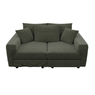 4 Seat Sofa, Modern Comfy Upholstered Sofa Cloud Couch, Deep Seat Couches With Soft Pillows