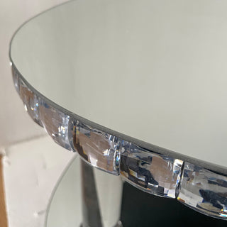 Coffee Table, Oval Double Layer Home Furnishing - Silver