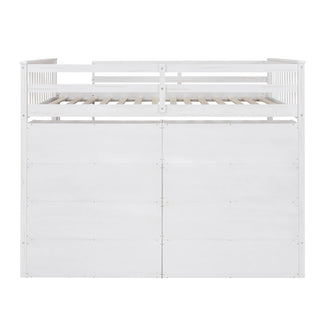 Loft Bed With 8 Open Storage Shelves And Built In Ladder