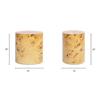 Nebula - Accent Oval Pillar Side Table
