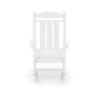 Traditional Porch Rocker Classic HDPE Poly Lumber For Porch, Patio, And Garden Comfort