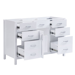 46.5" Modern Bathroom Vanity Cabinet Only, Soft Close Door & 6 Drawers - White