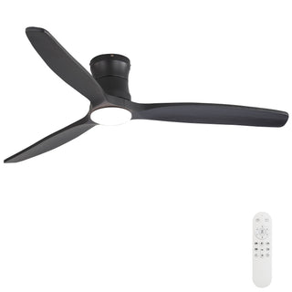 52" Ceiling Fan With Light, Dimmable DC Reversible Motor, 3 Blades