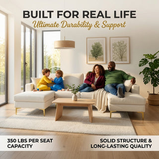 U - Shaped Sectional Sofa With Double Chaise