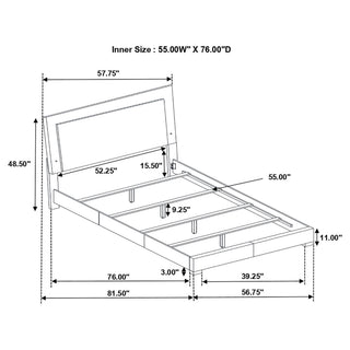 Felicity - LED Panel Bed With Built In Lighting