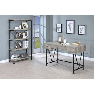 4 Shelf Bookcase Industrial Storage - Gray