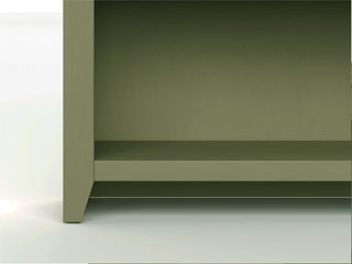 72" High 5 Shelf Bookcase - Sage Green And Fruitwood