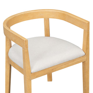 Rectangular Dining Table Set For 6 With Upholstered Barrel Back Chairs
