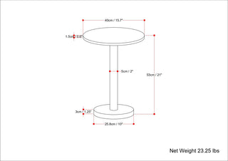 Evans - Marble Side Table - White