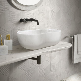Bathroom Vessel Sink With Wavy Design