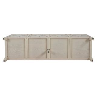 Wood Sideboard With Adjustable Shelves And Storage Cabinet - White Washed