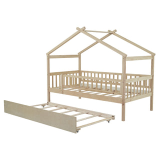 Creativity House Bed With Twin Size Trundle