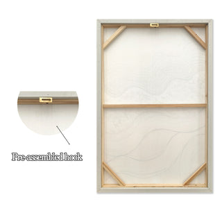Framed Wall Art, Textured Canvas Painting With Accents, Decor For Living Room (Set of 2) - Antique White