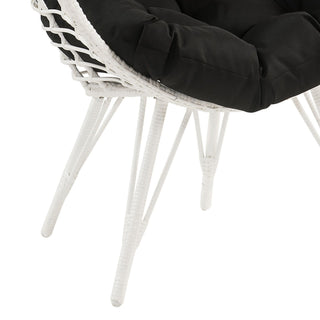 Galzed - Patio Lounge Chair - Black / White
