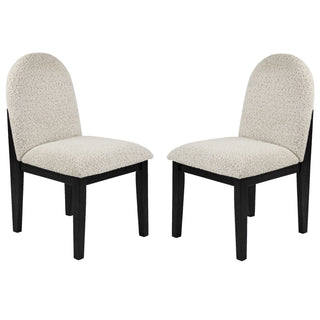 7 Piece Dining Set, Table And 6 Side Chairs, Table With Trestle Base - Black / Charcoal / White