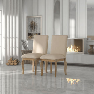 Upholstered Dining Chairs With Nailhead (Set of 2)