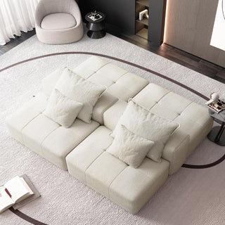 Modern Oversized Diy Combination Modular Sectional Sofa With Pillows