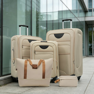 Softside Luggage Expandable Set With Duffel Bag Upright Spinner