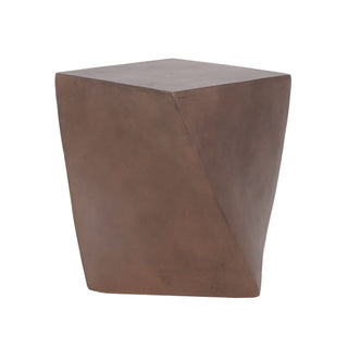 Outdoor Lightweight Concrete Side Table - Brown
