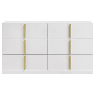 Lauryn - 6 Drawer Dresser Cabinet - Gloss White