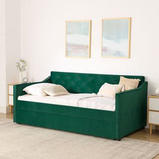 Daybed With Pop Up Trundle And USB Charging Armrest