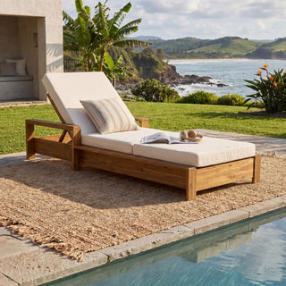 Chaise Lounge With 3 Fold Cushion Set, 3 Position Adjustable Backrest