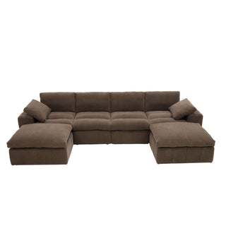 Sectional, Large Arms, Toss Pillows Included